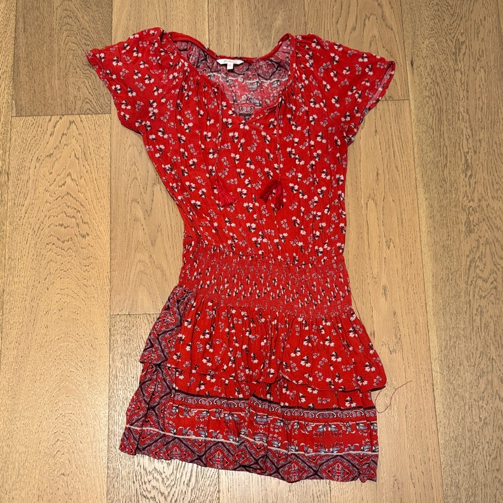 Beltaine size small Red Floral Dress